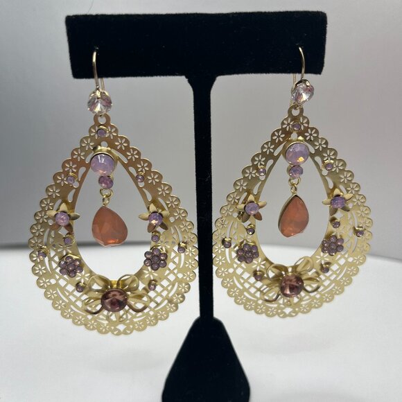 Soft Pink Flower Earrings: Blooming Petal Charms - Picture 1 of 3